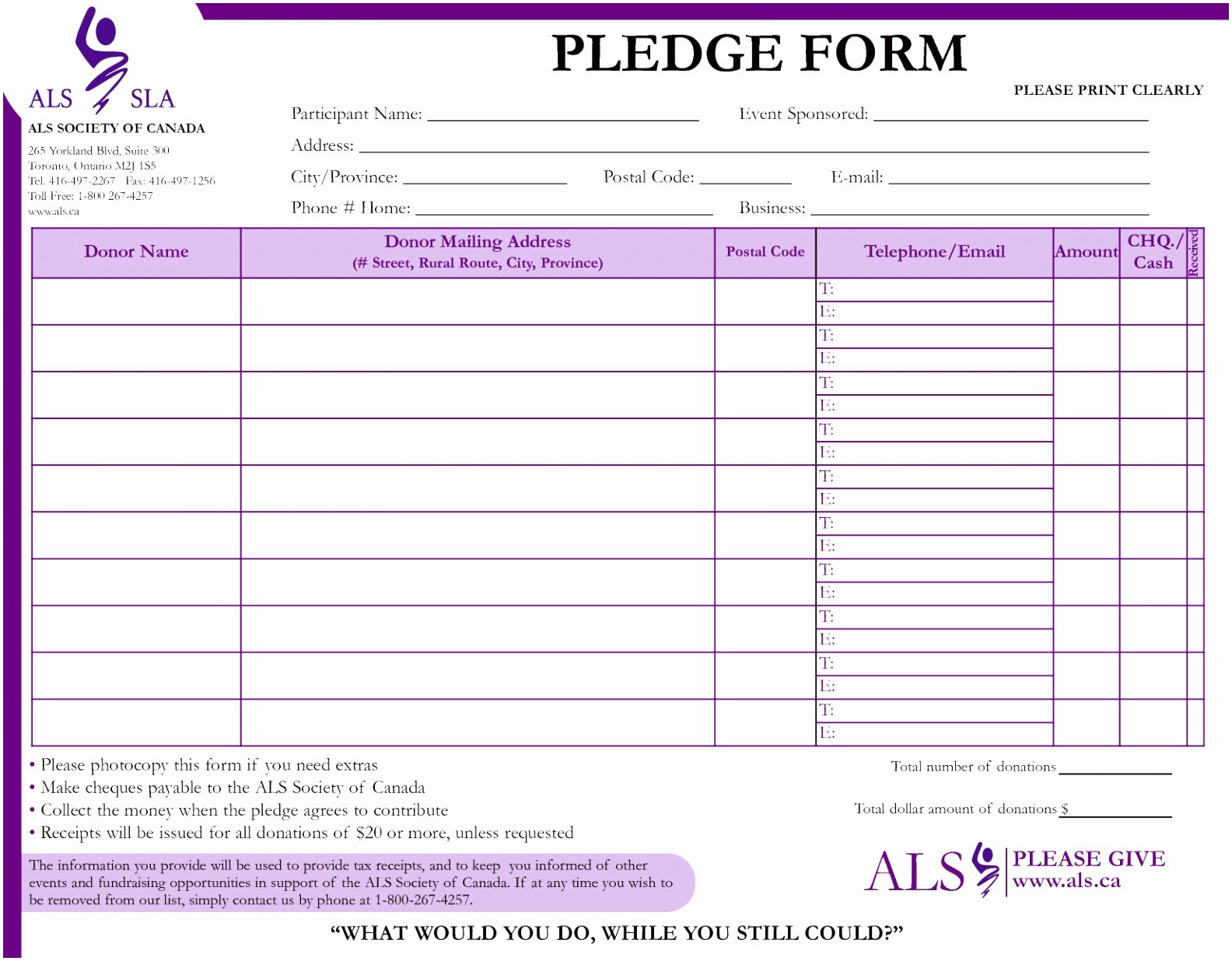 Free Pledge Card Template Luxury 5 Fundraiser Pledge form Template Pttyt
