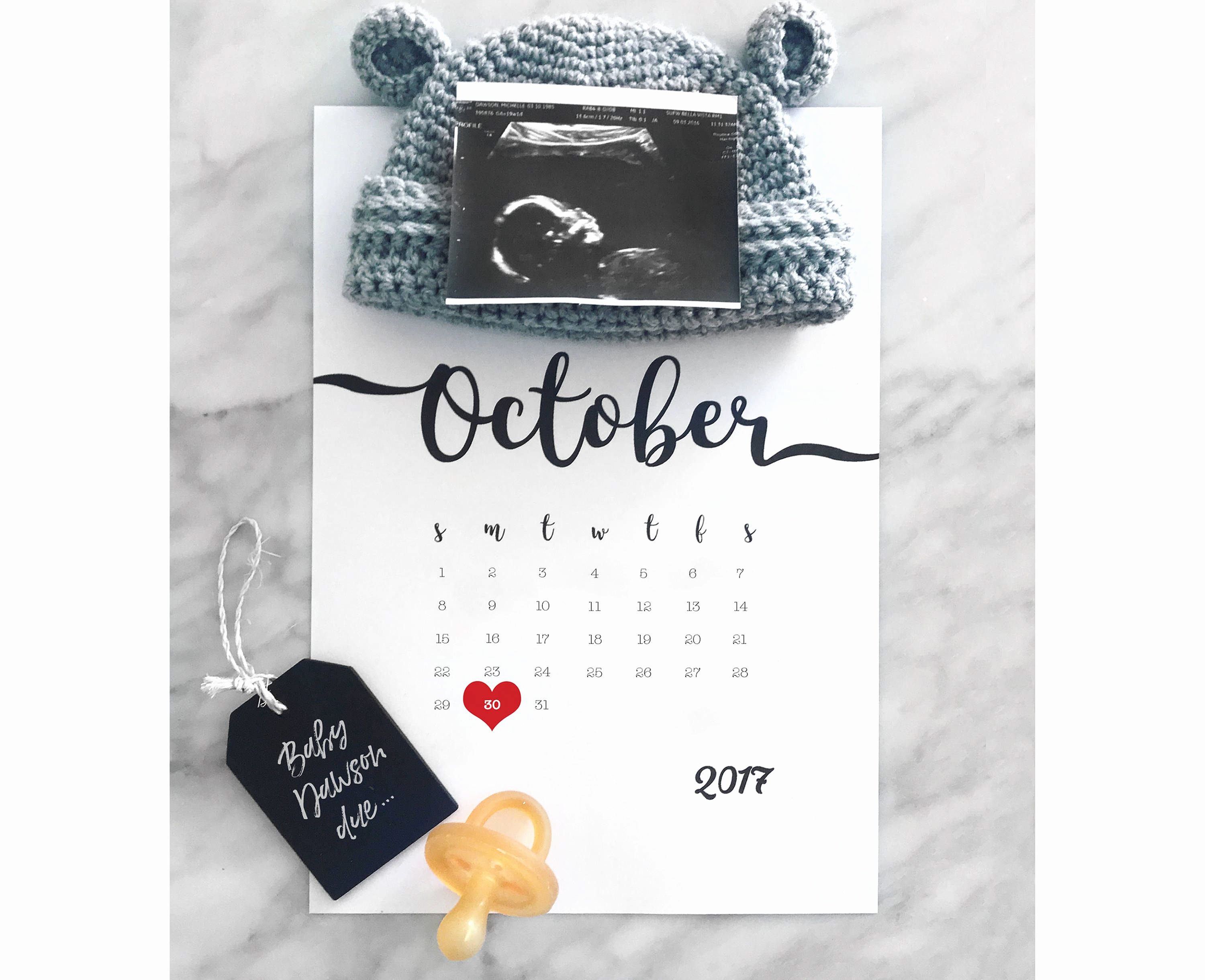 Free Pregnancy Announcement Template Beautiful Pregnancy Announcement Printable Calendar
