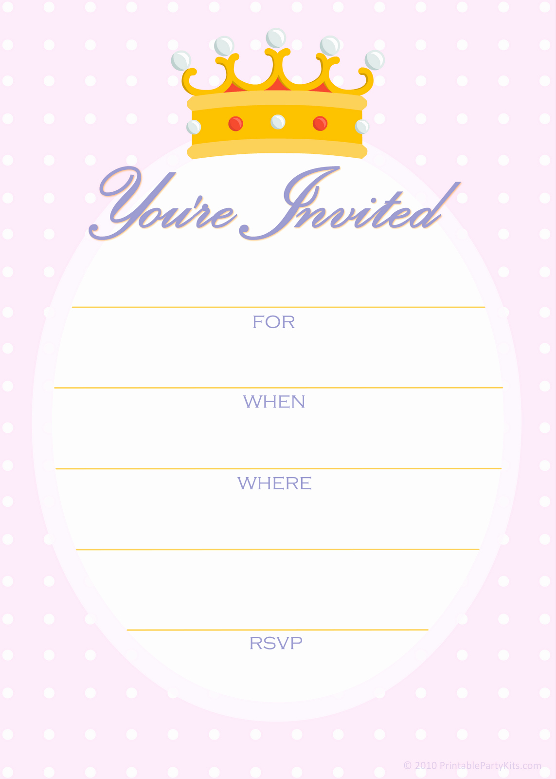 Free Princess Invitation Template Best Of Free Printable Party Invitations Free Invitations for A
