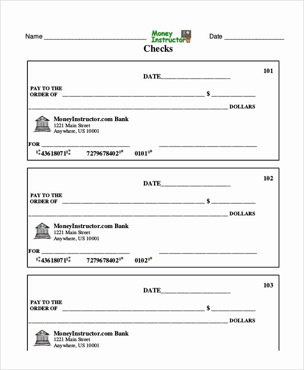 Free Printable Checks Template Beautiful Blank Check Template 7 Free Pdf Documents Download