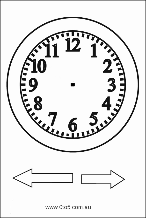 post clock cut out worksheet