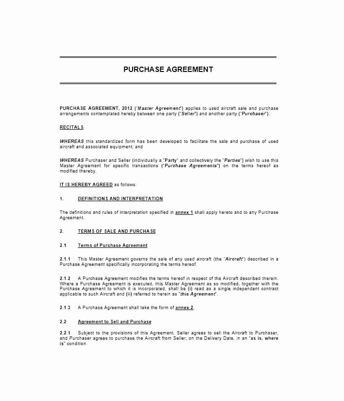 Free Purchase Agreement Template Inspirational 37 Simple Purchase Agreement Templates [real Estate Business]