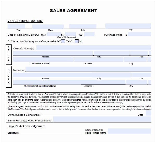 Free Purchase Agreement Template Lovely 6 Free Sales Agreement Templates Excel Pdf formats