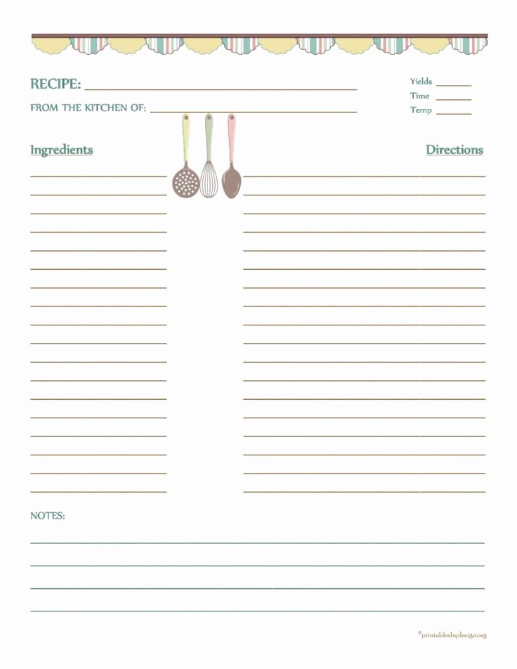 Free Recipe Book Template Best Of Country Banner Recipe Card 8 1 2 X11