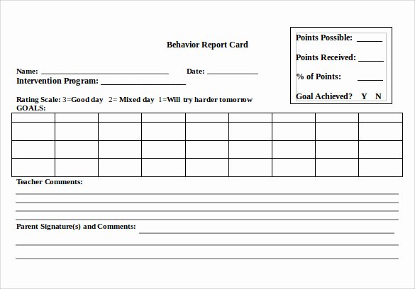 Free Report Card Template Inspirational 12 Progress Report Card Templates to Free Download