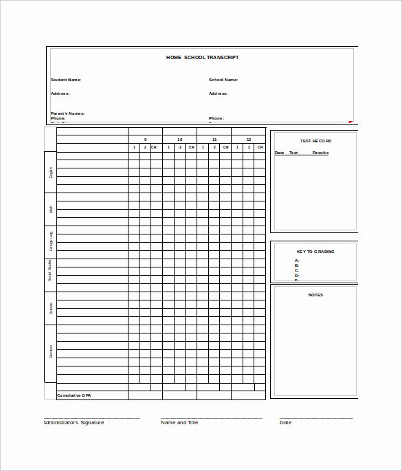 Free Report Card Template New 6 Sample Homeschool Report Cards