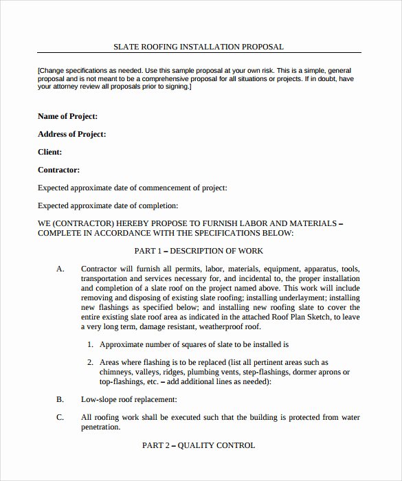 Free Roofing Contract Template Awesome Roofing Contract Template 9 Download Documents In Pdf