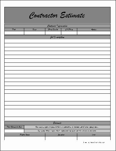 Free Roofing Estimate Template Unique Free Printable Roofing Estimate forms