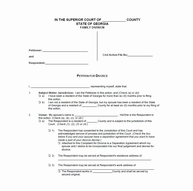 Free Separation Agreement Template Awesome 40 Free Divorce Papers Printable Template Lab