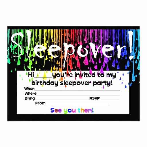 Free Sleepover Invitation Template Lovely Sleepover Slumber Party Invite