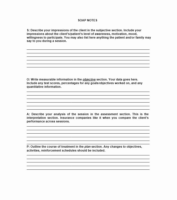 Free soap Note Template Best Of 40 Fantastic soap Note Examples &amp; Templates Template Lab