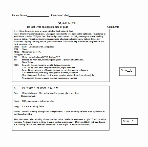 Free soap Note Template New 9 Medical Note Templates – Free Sample Example format