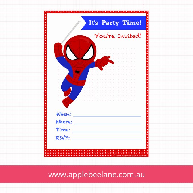 Free Spiderman Invitation Template Beautiful Free Printable Spiderman Birthday Invitation Templates