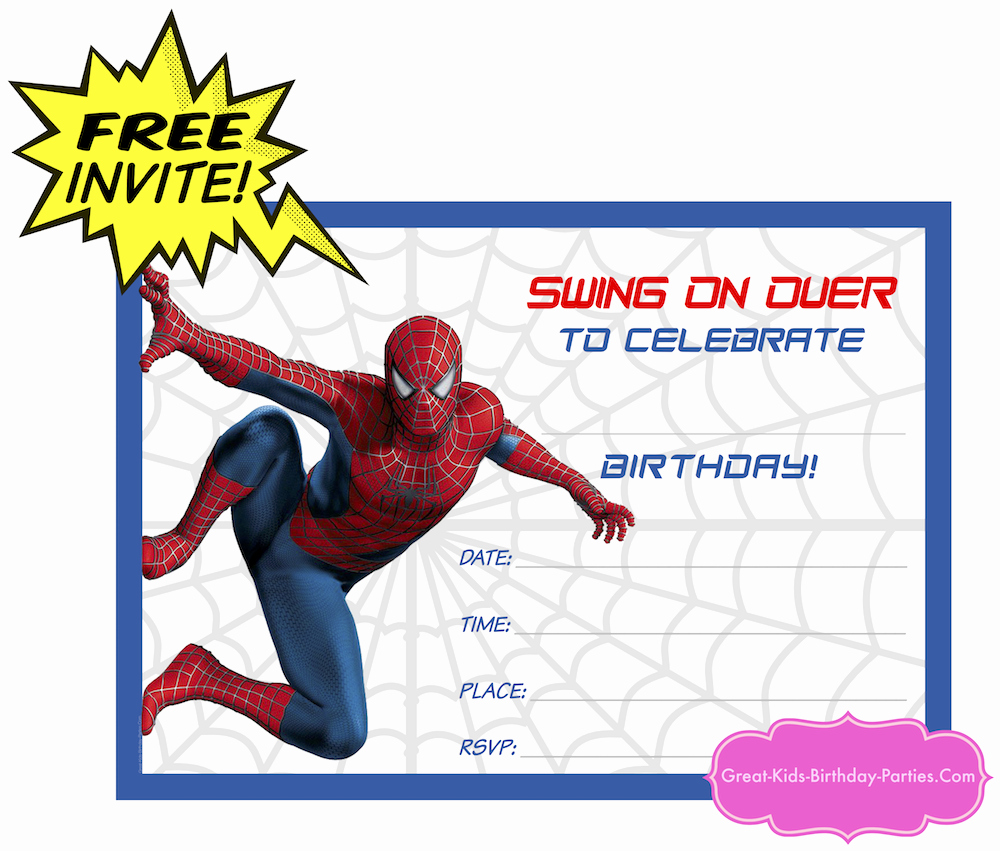 Free Spiderman Invitation Template Inspirational Looking for Ideas for Kids Birthday Parties