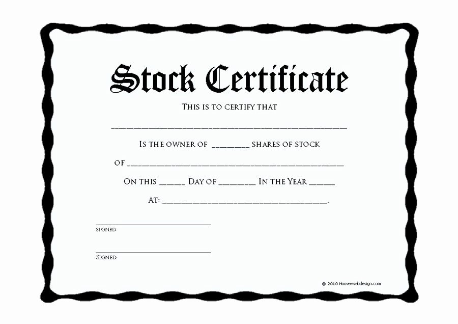 Free Stock Certificate Template Best Of 40 Free Stock Certificate Templates Word Pdf