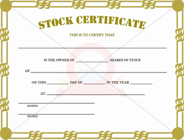 Free Stock Certificate Template Elegant 22 Stock Certificate Templates Word Psd Ai Publisher