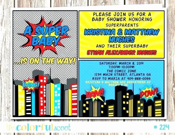Free Superhero Invitation Template Beautiful Super Hero Personalized Birthday Invitations