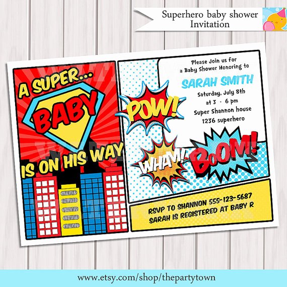 Free Superhero Invitation Template Best Of Superhero Baby Shower Invitation Printable Invite Card