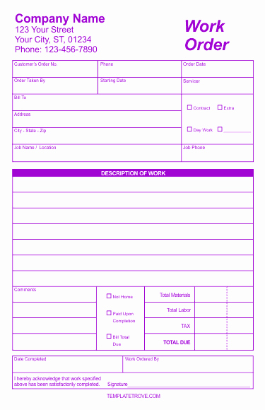 Free Work order Template Elegant Free Work order forms In Corel Draw Indesign Publisher