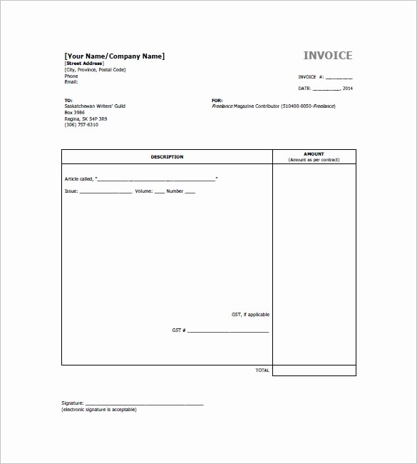 Freelance Invoice Template Word Best Of Freelancer Invoice Templates 16 Free Word Excel Pdf format