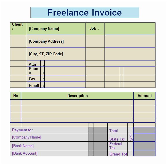 Freelance Invoice Template Word Elegant 8 Freelance Invoice Templates – Free Samples Examples