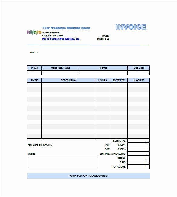 Freelance Writing Invoice Template Best Of Freelancer Invoice Template 13 Free Word Excel Pdf