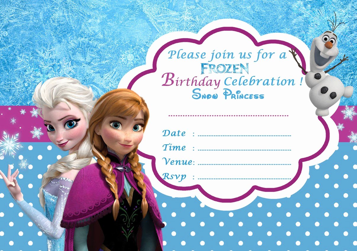 Frozen Birthday Invites Template Elegant Frozen Free Printable Invitation Templates