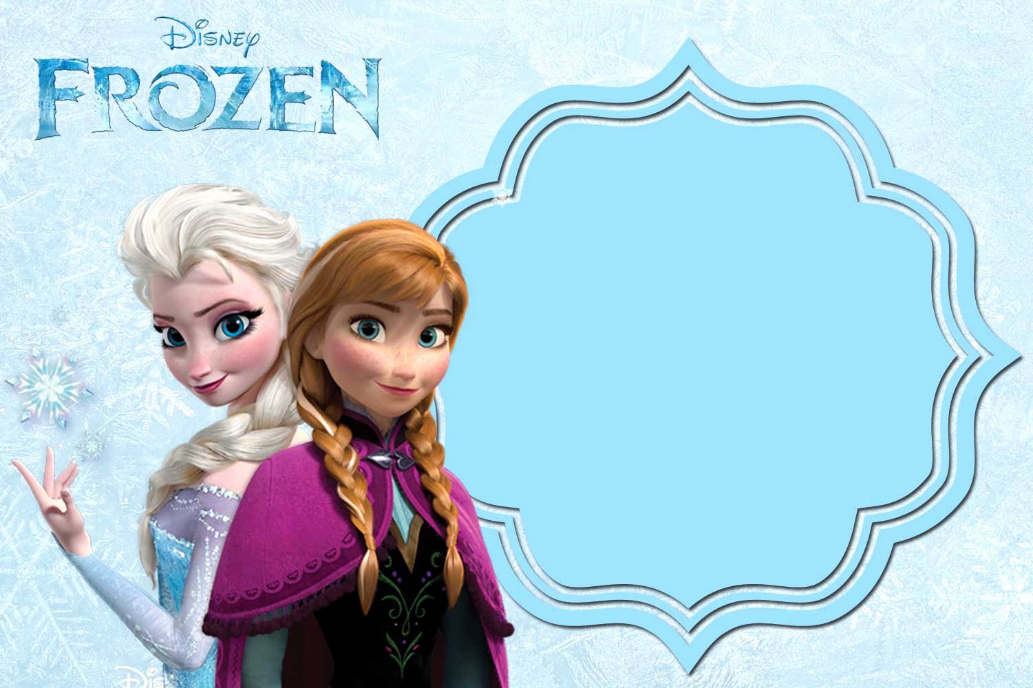 Frozen Invitations Template Free Lovely Free Printable Anna and Elsa Frozen Invitation – Free