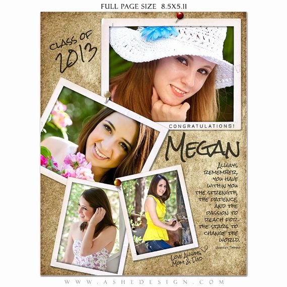 Full Page Ad Template Luxury Senior Yearbook Ad Sets for Graphers Photographs