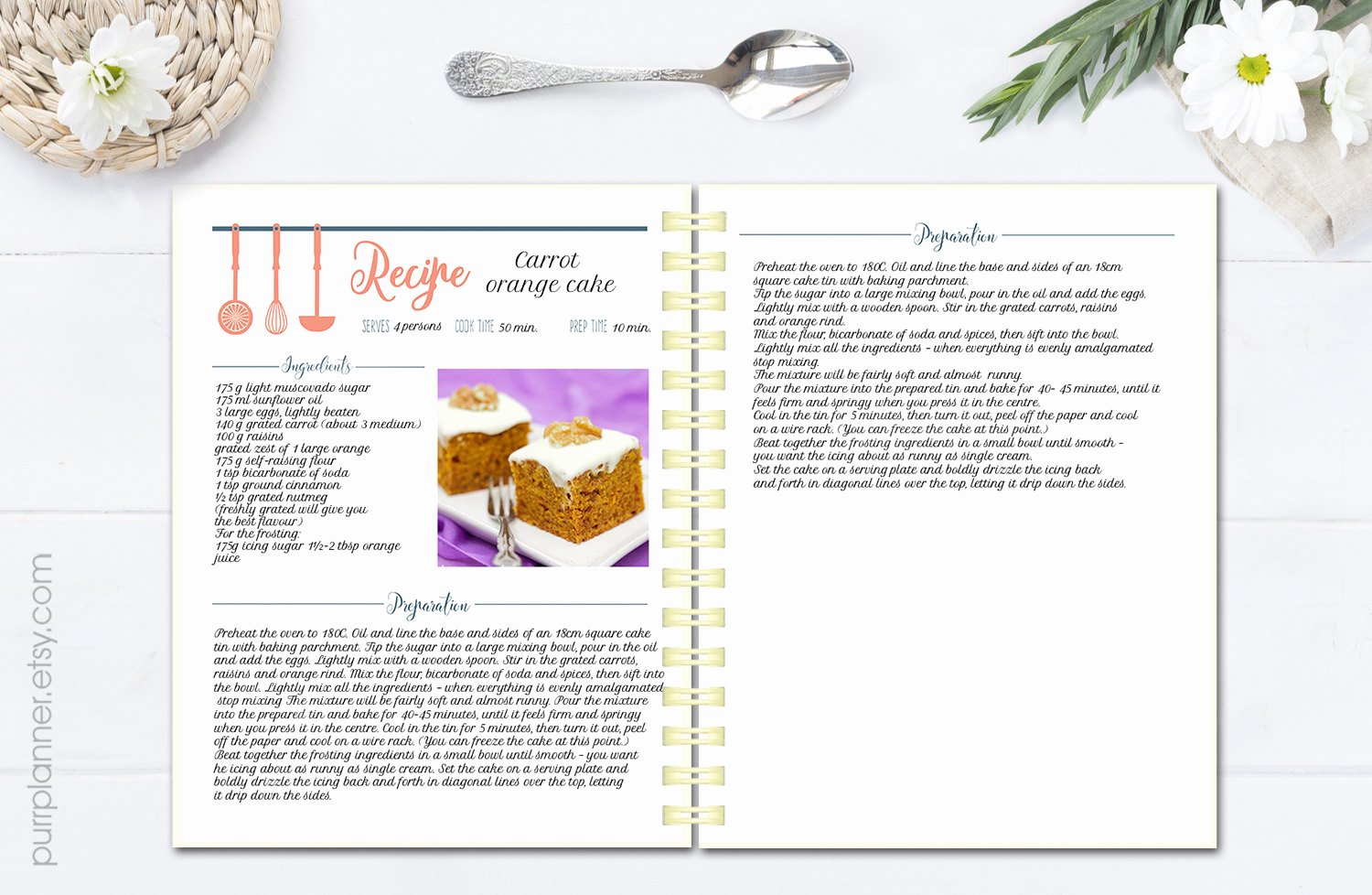 Full Page Recipe Template Awesome Editable Cook Book Recipe Template Recipe Pages Pattern