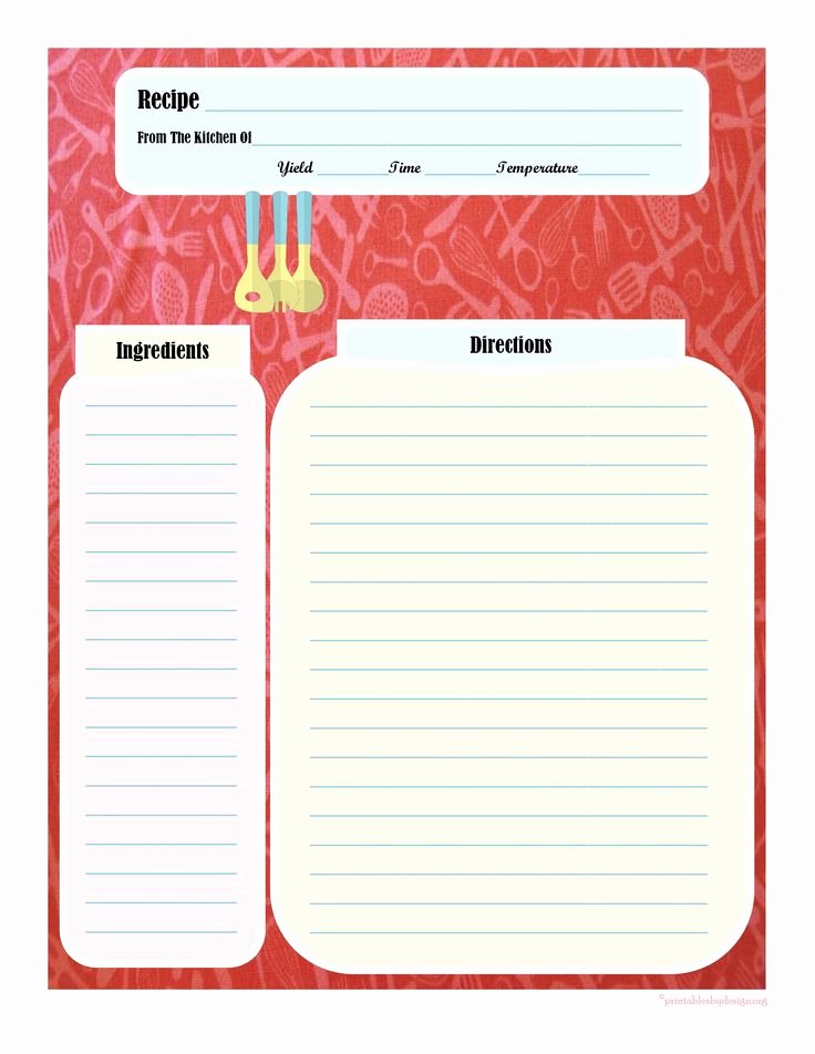 Full Page Recipe Template Best Of 17 Best Images About Printable Recipe Cards On Pinterest