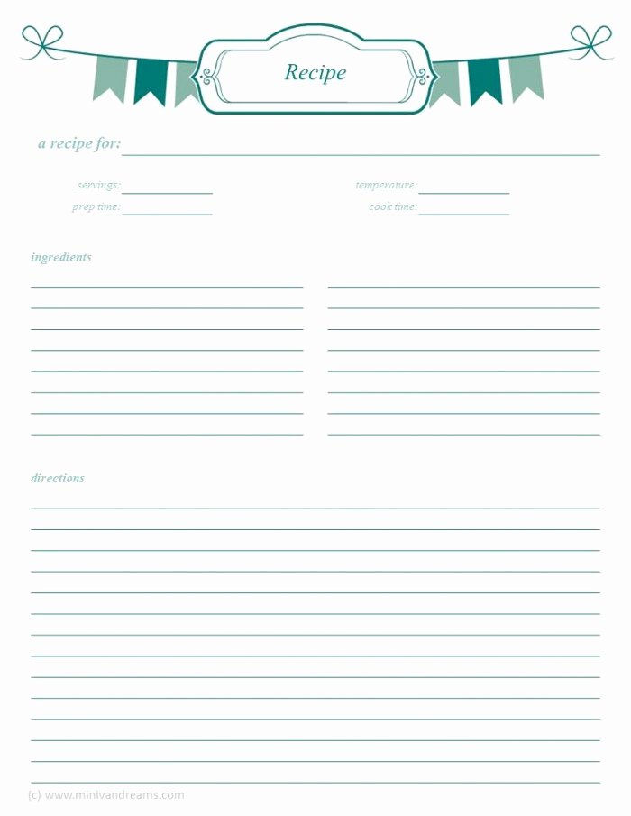 Full Page Recipe Template Best Of 8 Best Of Printable Recipe Cards whole Page Free