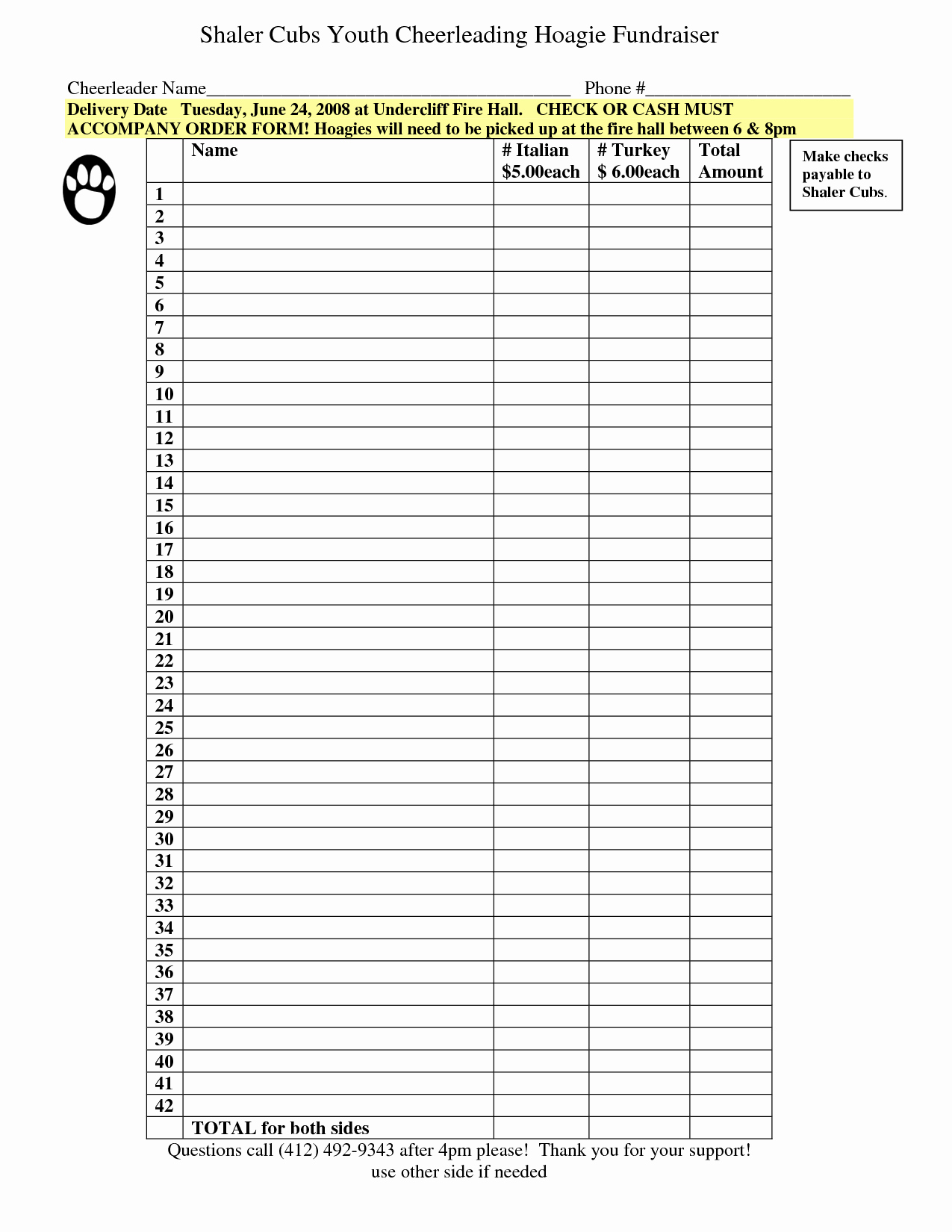 Fundraiser form Template Free Lovely 6 Best Of Free Printable Fundraiser forms Hoagie