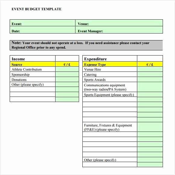 Fundraising Plan Template Excel Fresh 9 event Bud Templates Word Excel Pdf formats