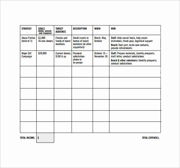Fundraising Plan Template Free Awesome 11 Fundraising Plan Samples
