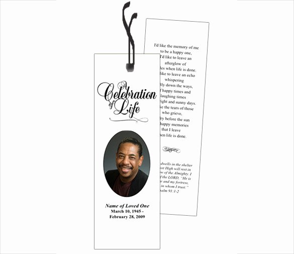 Funeral Bookmarks Template Free Beautiful 21 Funeral Bookmark Templates Word Psd