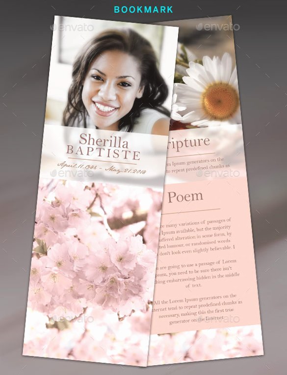 Funeral Bookmarks Template Free New 15 Funeral Bookmark Templates Psd Vector Eps