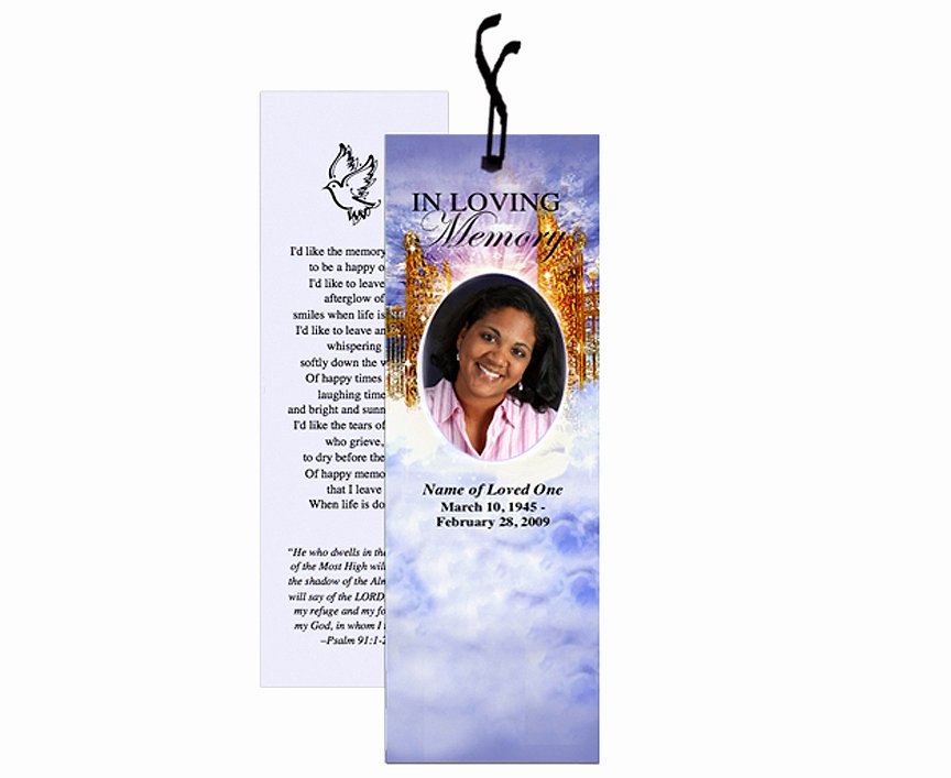 Funeral Bookmarks Template Free New the Funeral Program Site Releases New Templates for