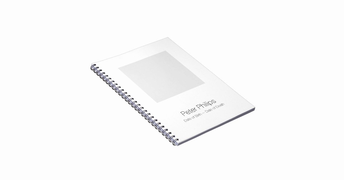 Funeral Guest Book Template Luxury W Template Funeral Guest Book Add Favourite Photo Spiral