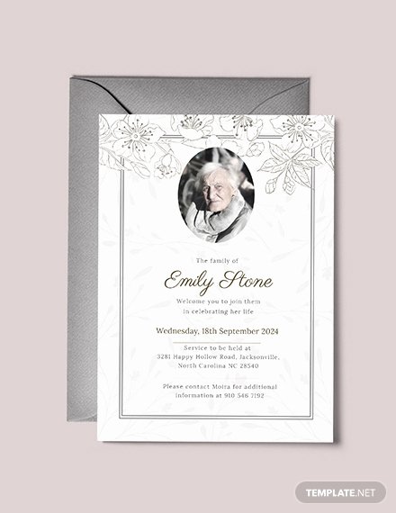 Funeral Invitation Template Free Awesome Free Simple Funeral Invitation Template Download 513