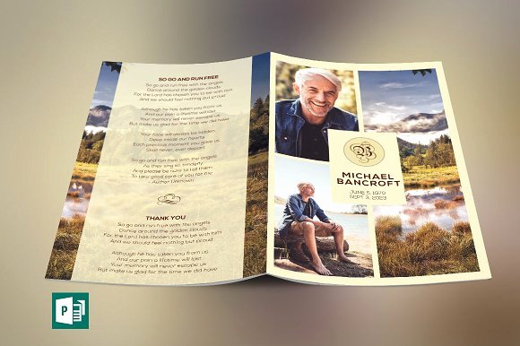 Funeral Program Template Publisher Luxury Nature Funeral Program Publisher Templates On Creative