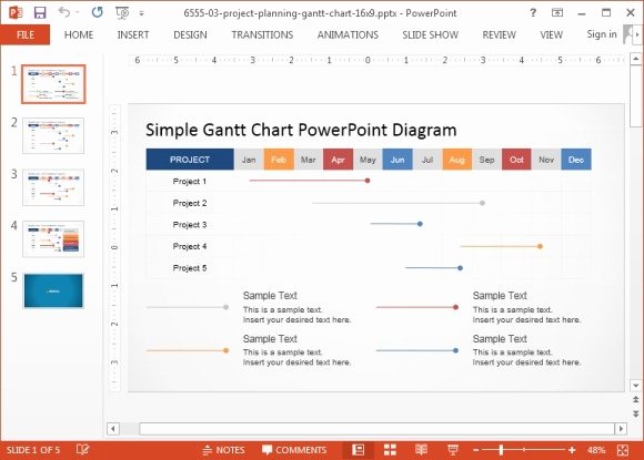 Gantt Chart Template Powerpoint Unique Animated Gantt Chart Powerpoint Templates
