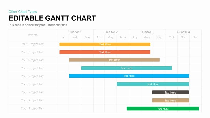Gantt Chart Template Powerpoint Unique Editable Gantt Chart Powerpoint Template and Keynote