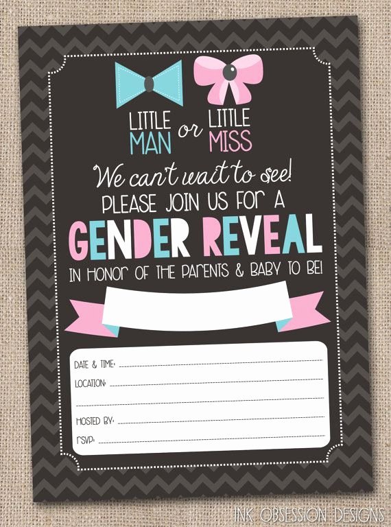 Gender Reveal Invitation Template Beautiful Instant Download Gender Reveal Invitation by
