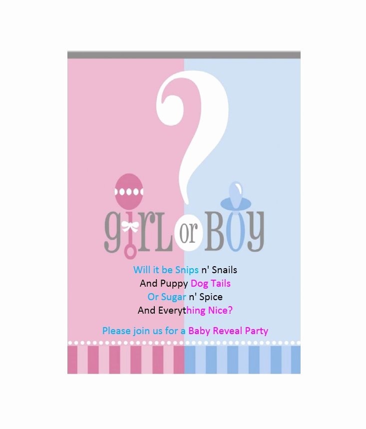 Gender Reveal Invitations Template Awesome 17 Free Gender Reveal Invitation Templates Template Lab