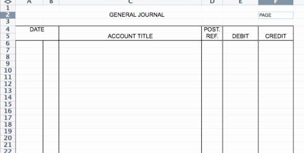 General Journal Template Excel Beautiful Accounting Journal Template Accounting Spreadsheet