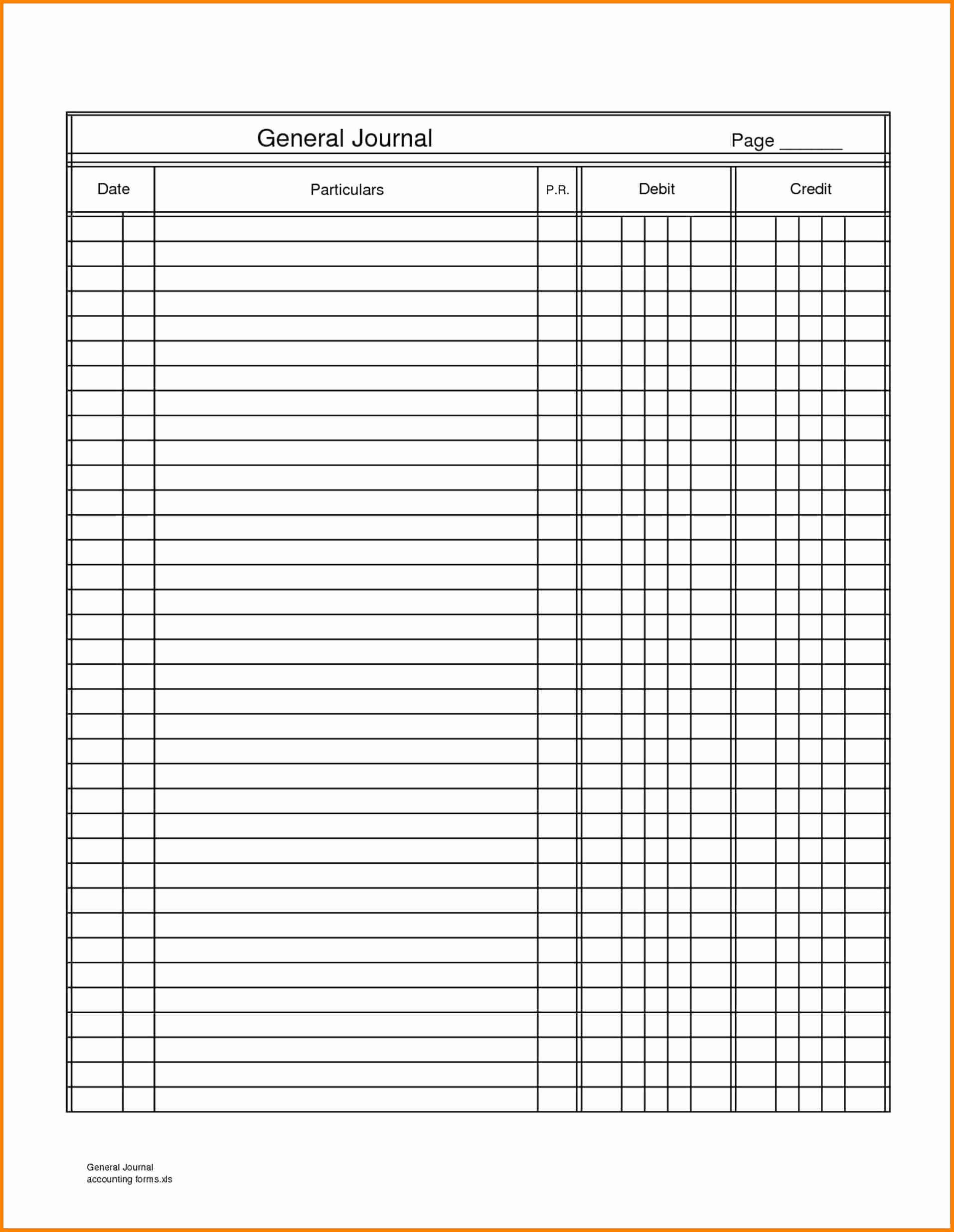 General Journal Template Excel Beautiful Excel Accounting Templates General Ledger Excel