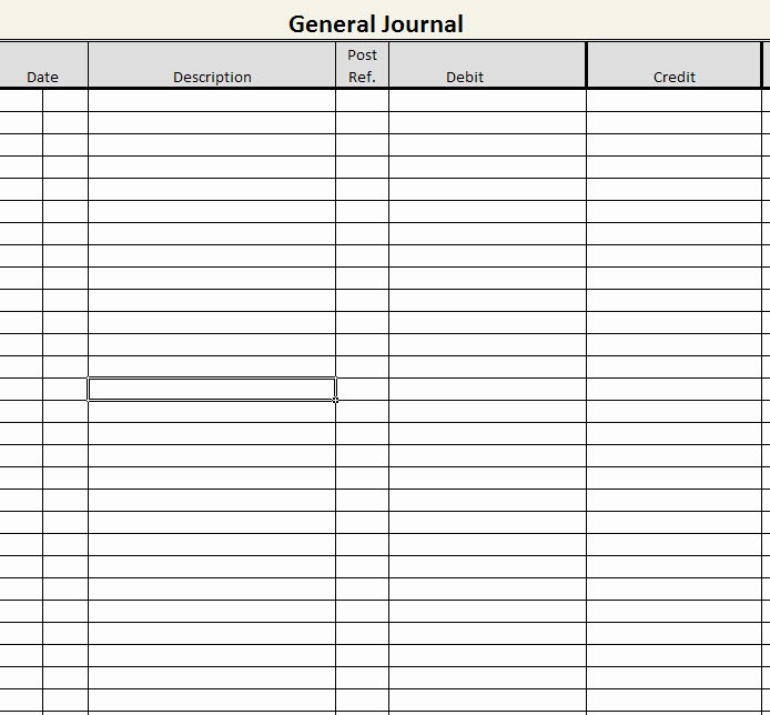 General Journal Template Excel Beautiful General Journal Preslee M Francis