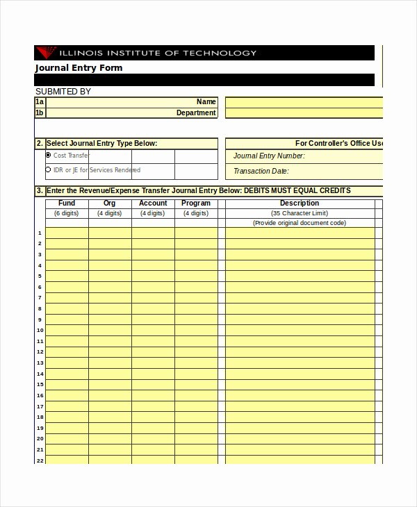 General Journal Template Excel Elegant Journal Template 5 Free Excel Documents Download