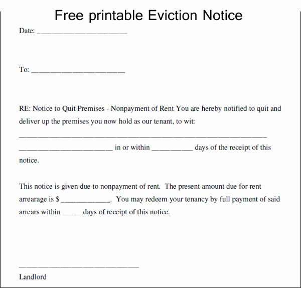 Georgia Eviction Notice Template Lovely Printable Eviction Notice